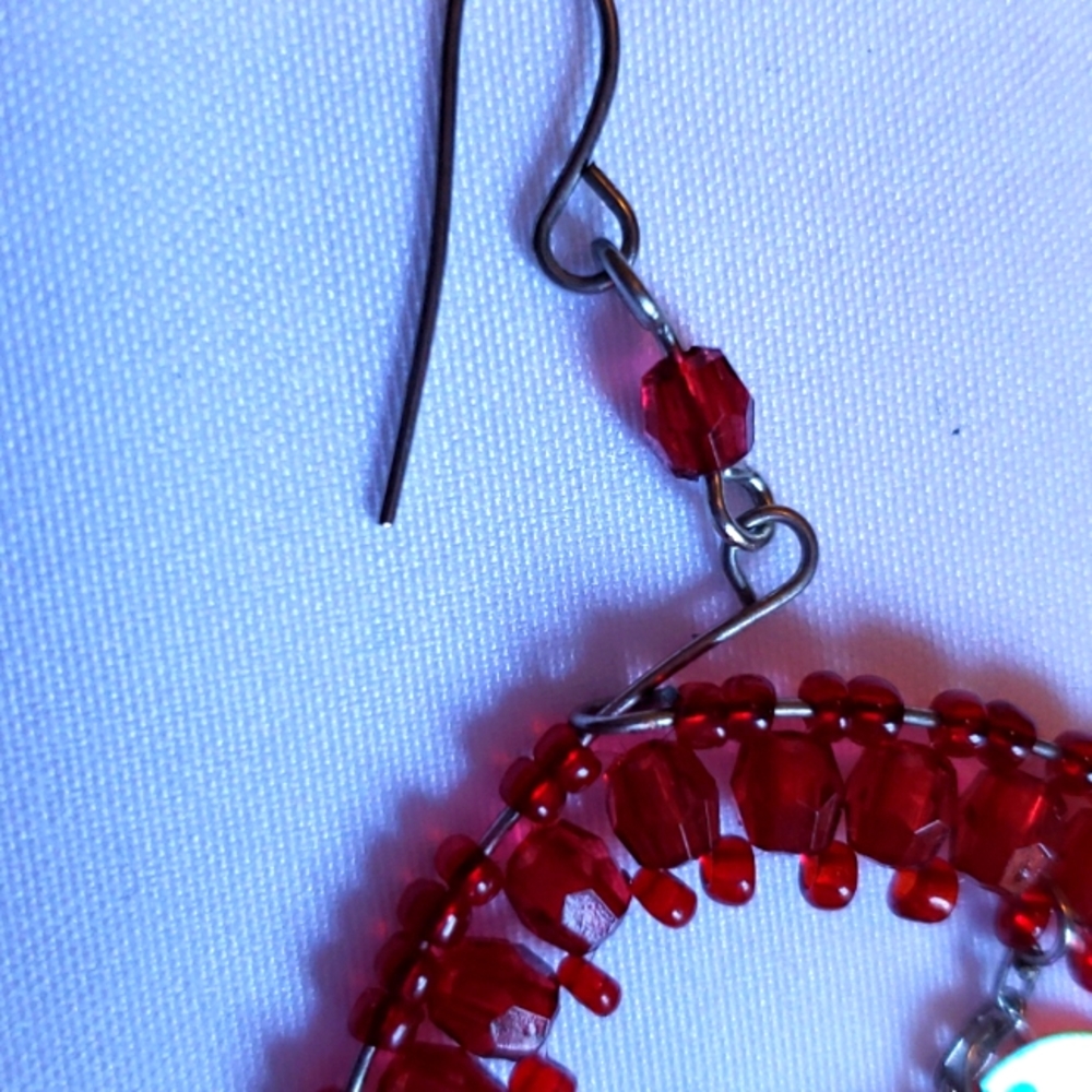 Dangle round earrings - Picture 5 of 5